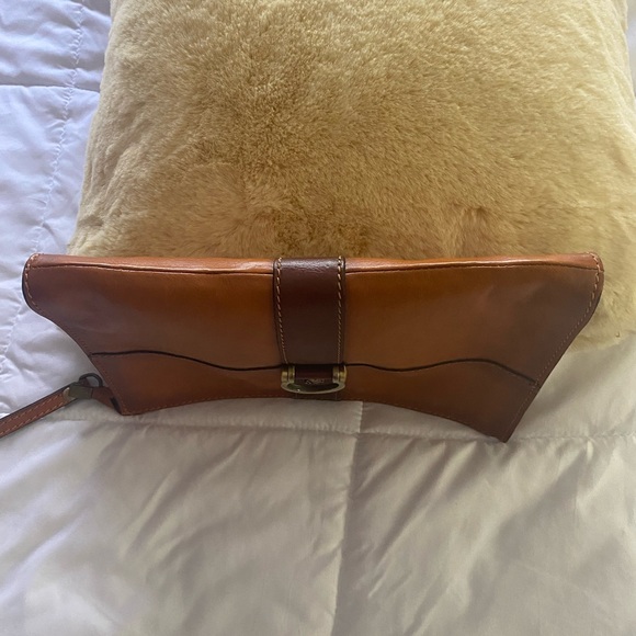 Pratesi Firenze Italian leather clutch wristlet handbag - Picture 4 of 10